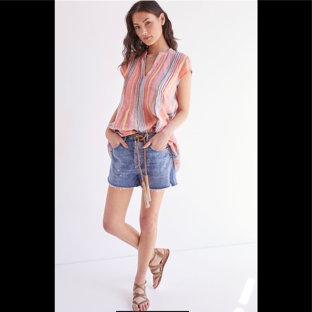NWT Anthro/Sundays Striped Linen Tunic Dress Sz 2 (M)